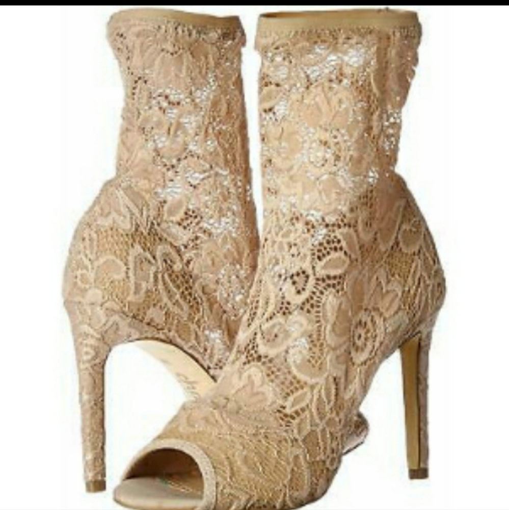 Charles David Lace Stretch Booties